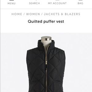 Jcrew Factory black quilted puffer vest